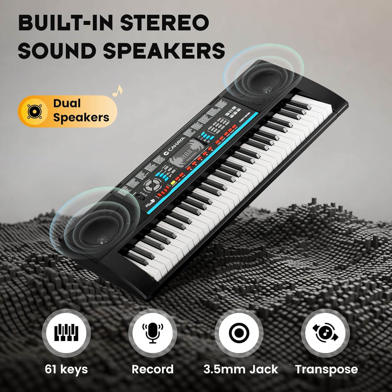 CAHAYA 61-Key Portable Keyboard Digital Piano