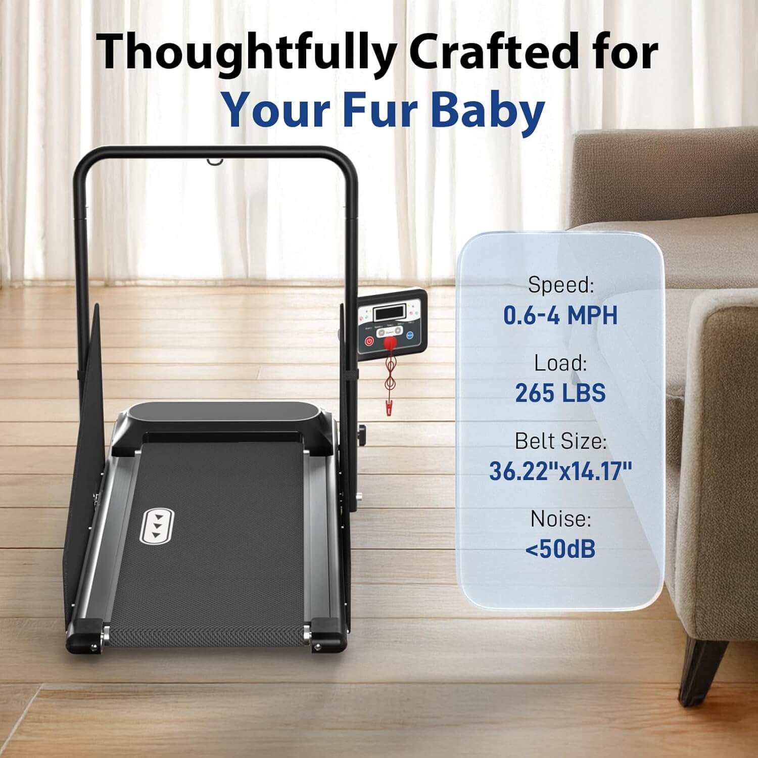 CIIHI C JK08F Dog Treadmill, Small/Medium Dogs