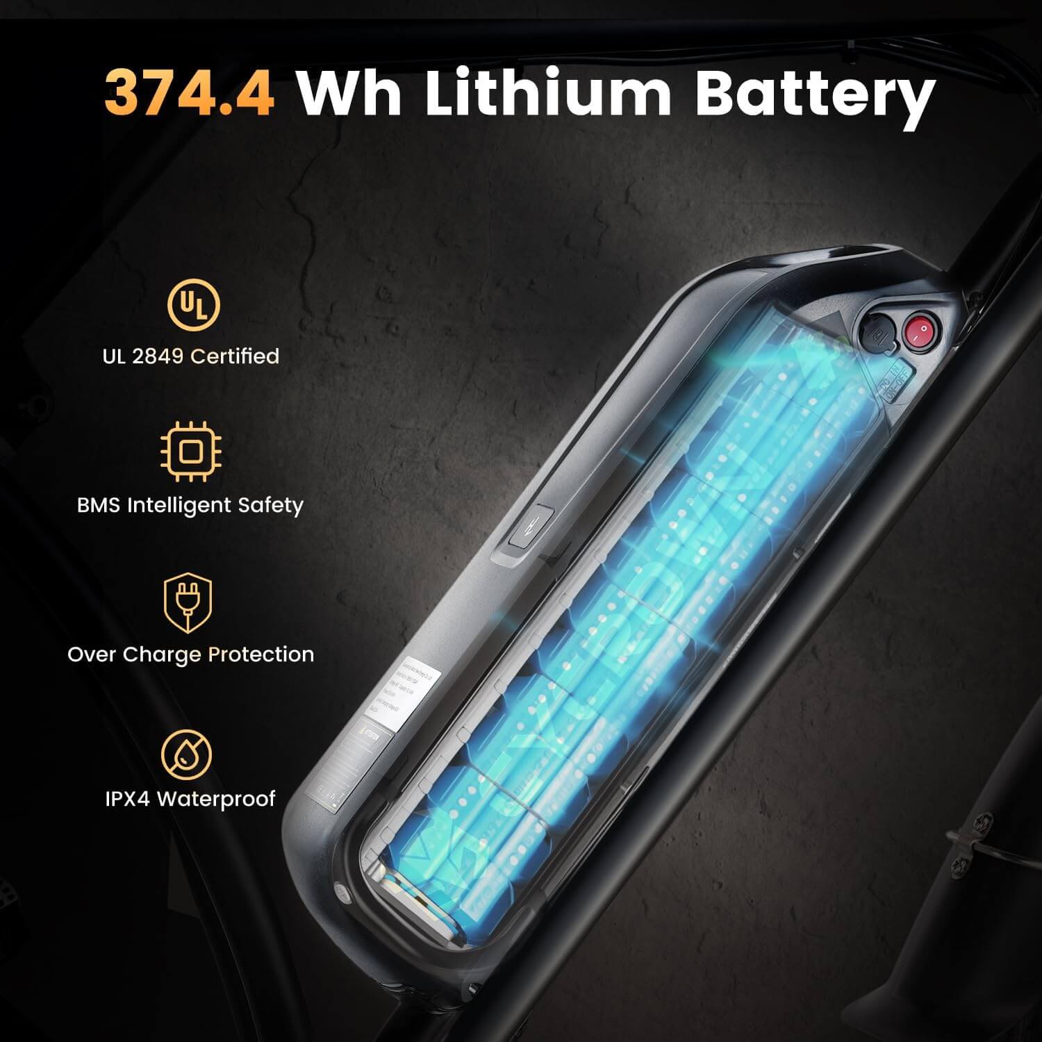 CYCROWN CYCRUN 10.4Ah Fat Tire Electric Dirt Bike