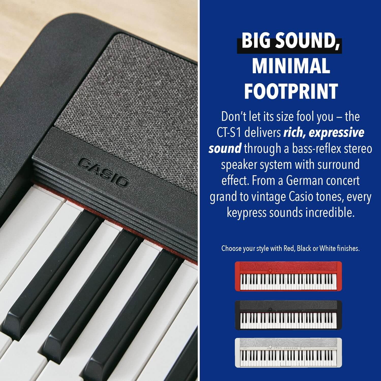 Casio CT-S1BK Casiotone Series 61-Key Touch Response Digital Piano