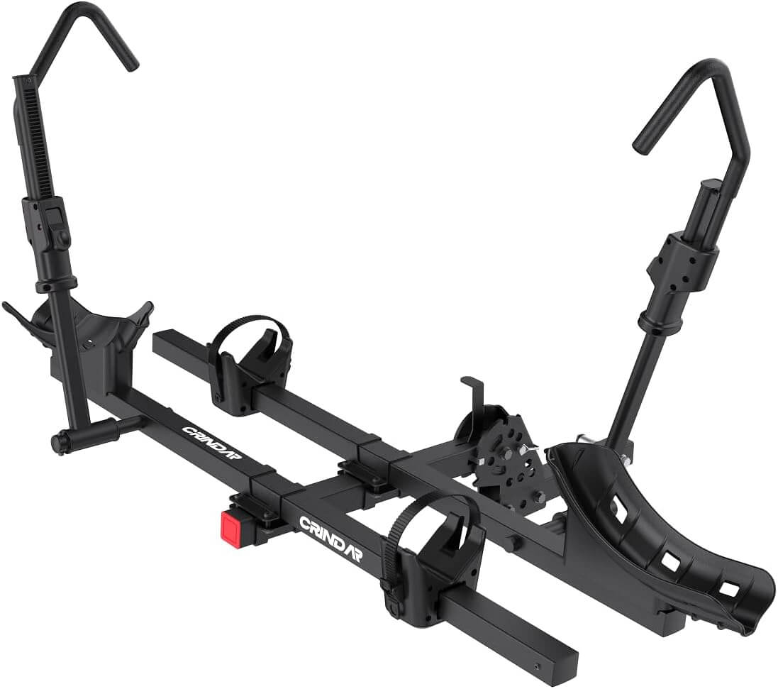 Crindar Wheel Mount Hitch Bike Rack, 2 Bikes, 2" Receiver