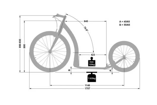 Crussis ONE COBRA SPORT Adult Mushing Kick Scooter Off-Road Foot Bike