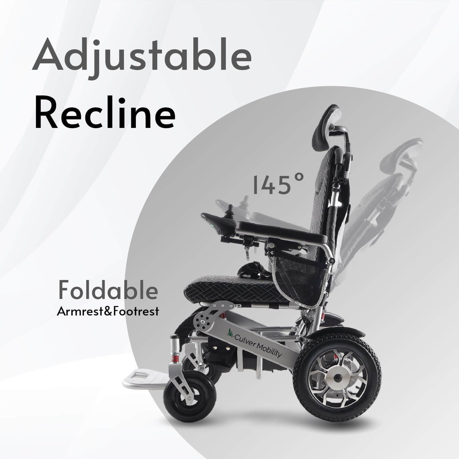 Culver SHAWK All-Terrain Reclining Foldable Electric Power Wheelchair