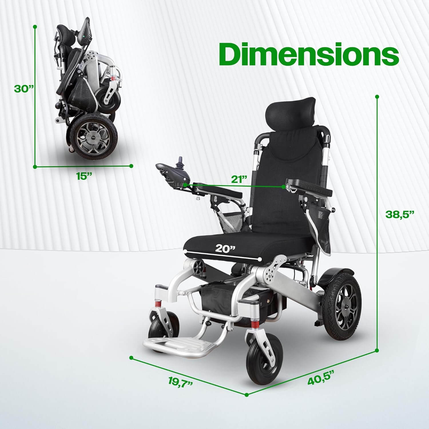 Culver SHAWK All-Terrain Reclining Foldable Electric Power Wheelchair