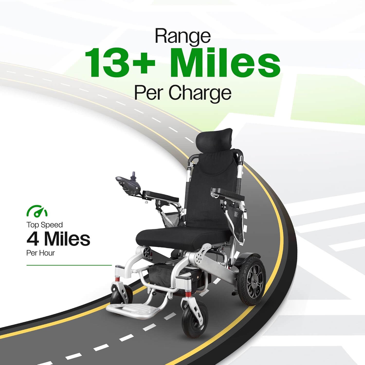 Culver SHAWK All-Terrain Reclining Foldable Electric Power Wheelchair