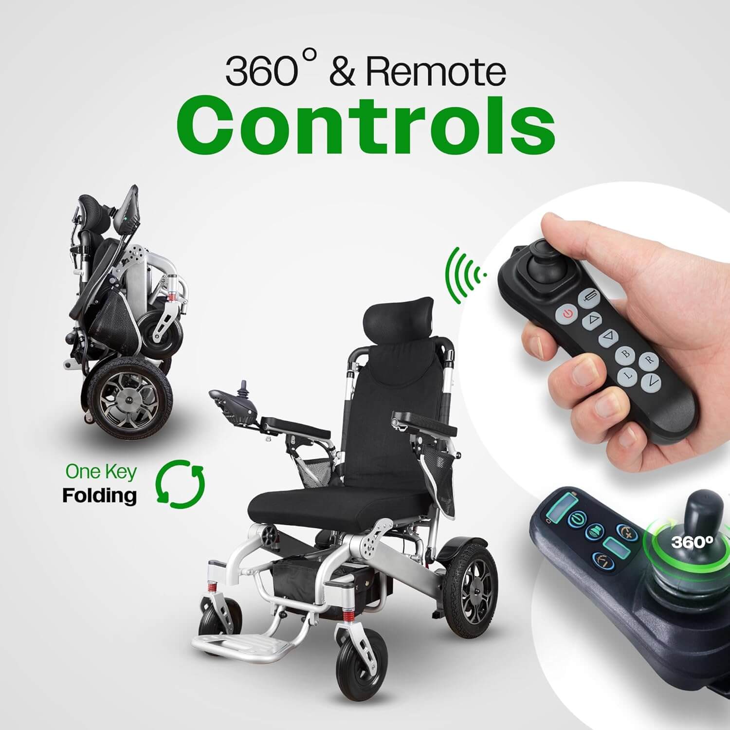 Culver SHAWK All-Terrain Reclining Foldable Electric Power Wheelchair