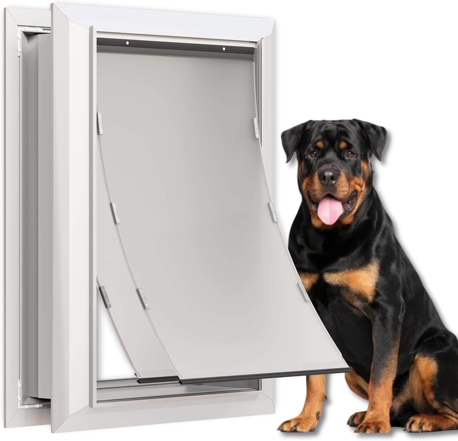 Cybergate Dog Door, Heavy Duty Magnetic Double Flap