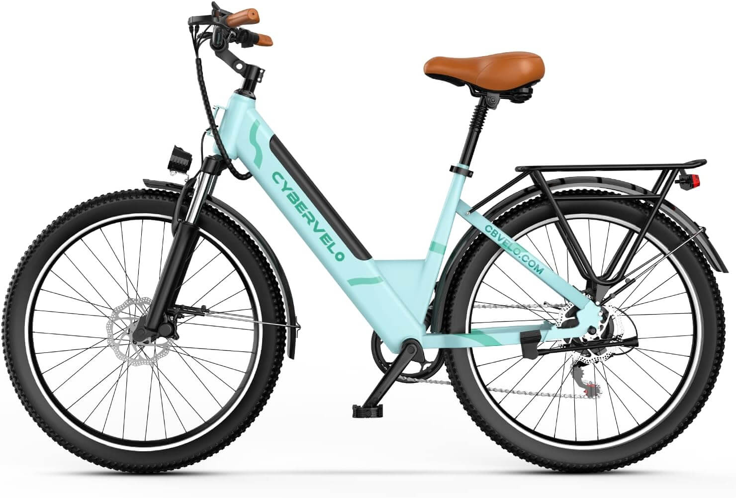 Cybervelo 1000W 48V 26" 7 Speed Suspension Step-Through Electric Bike