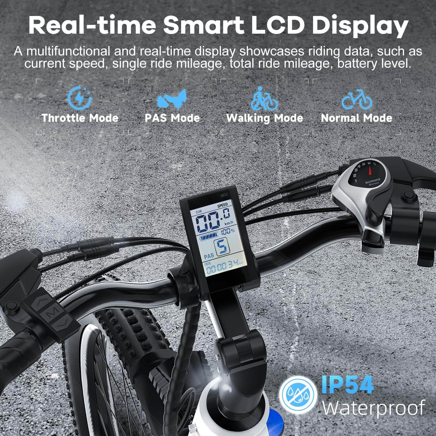 Cybervelo 1000W 48V 26" 7 Speed Suspension Step-Through Electric Bike