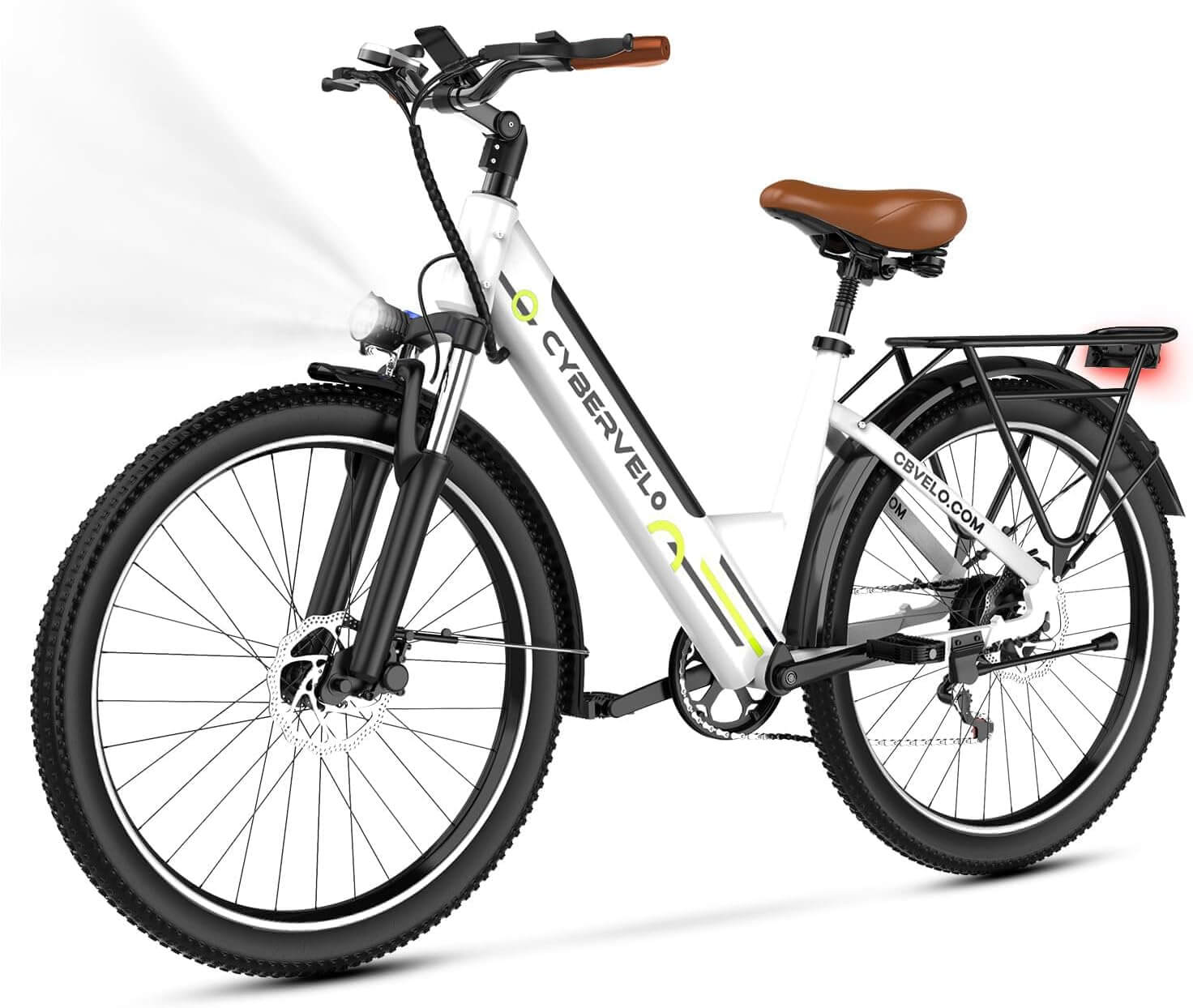 Cybervelo 1000W 48V 26" 7 Speed Suspension Step-Through Electric Bike