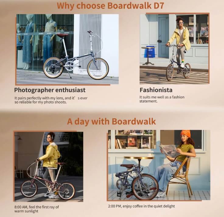 Dahon Boardwalk D7 Folding Bike (Cloud)