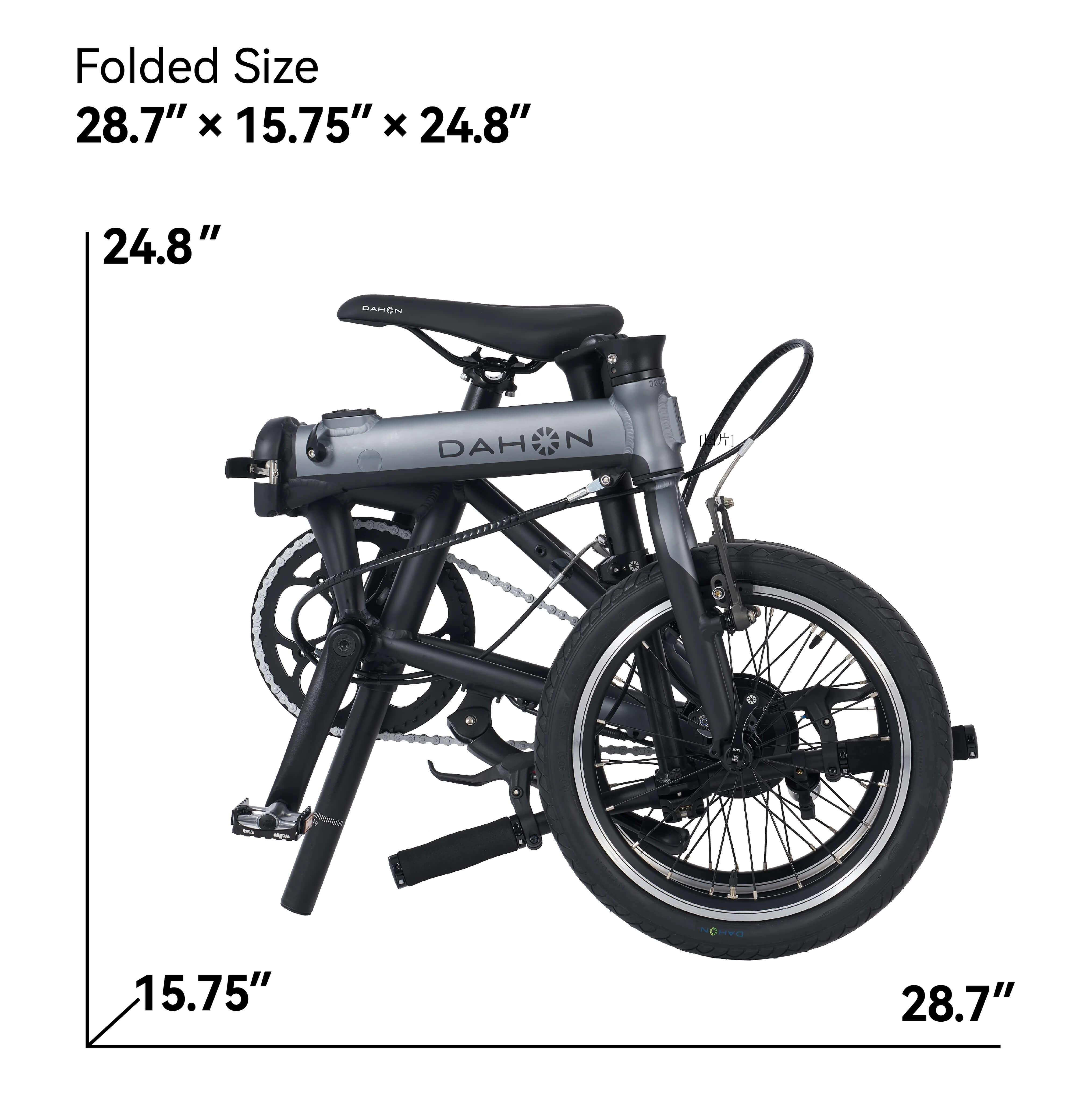 2025 Dahon K FEATHER Lightweight Aluminum Folding Electric Bike, Integrated Battery