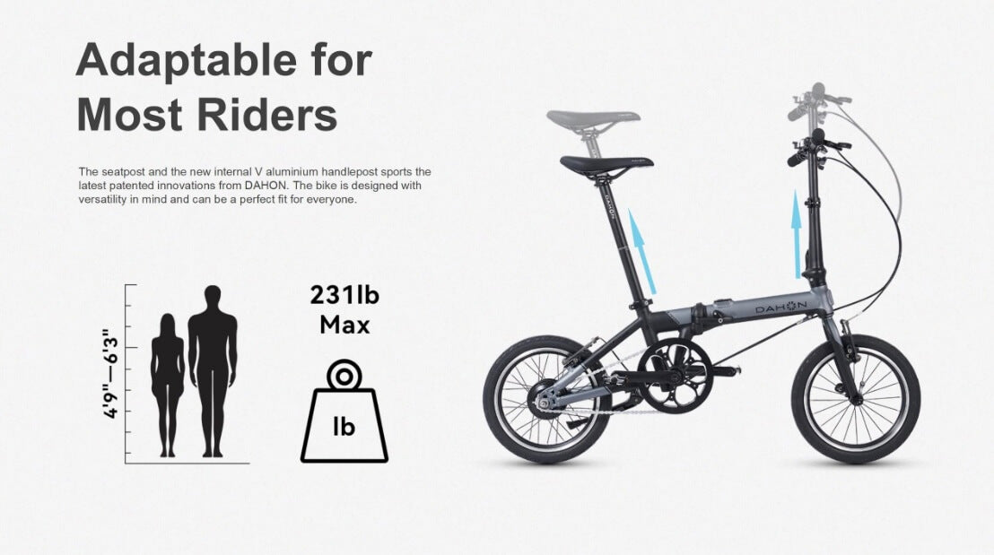2025 Dahon K FEATHER Lightweight Aluminum Folding Electric Bike, Integrated Battery