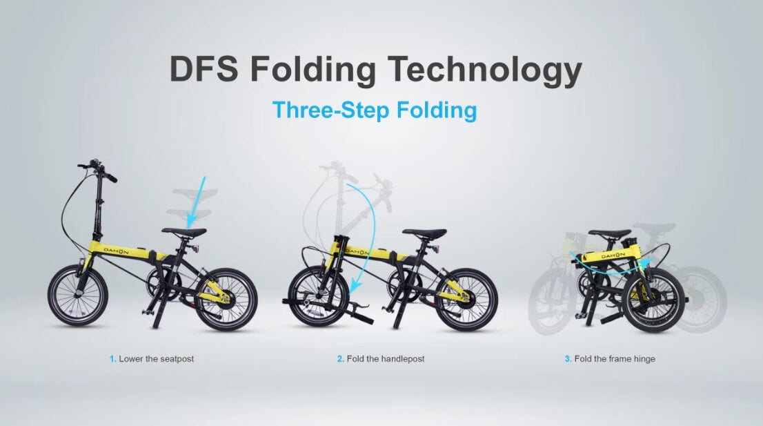 2025 Dahon K FEATHER Lightweight Aluminum Folding Electric Bike, Integrated Battery