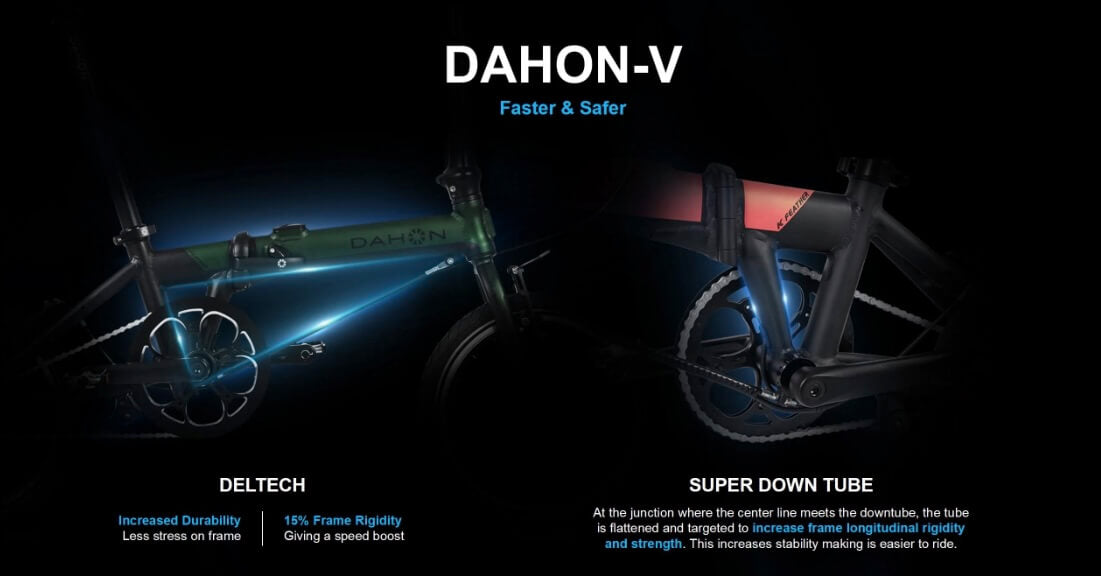 2025 Dahon K FEATHER Lightweight Aluminum Folding Electric Bike, Integrated Battery
