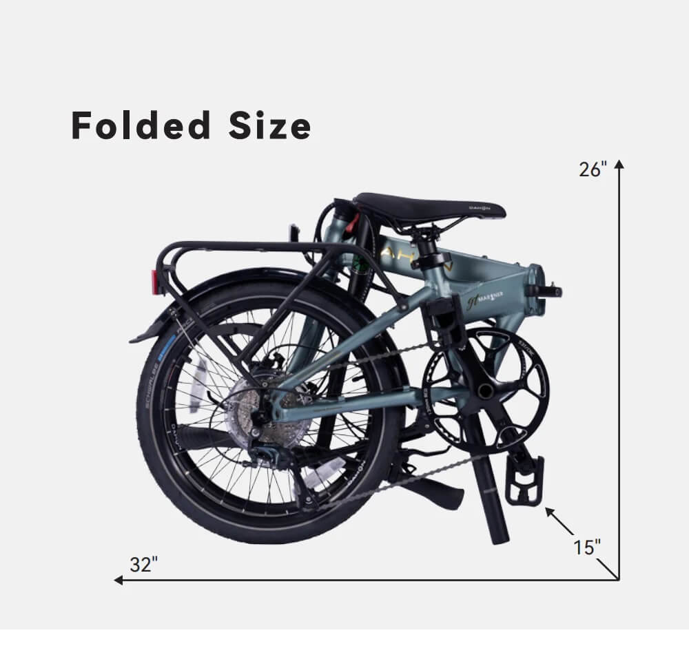 dahon electric folding bicycle Dahon Mariner GT 10 Speed Folding Bike, 20" Wheels — Upzy.com