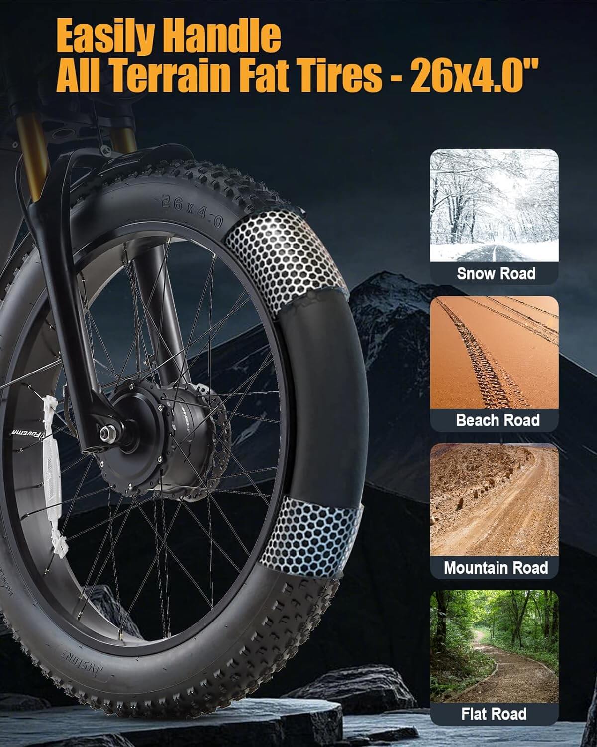 Damson HC26 3000W 48V Dual Motor AWD Fat Tire Electric Bike