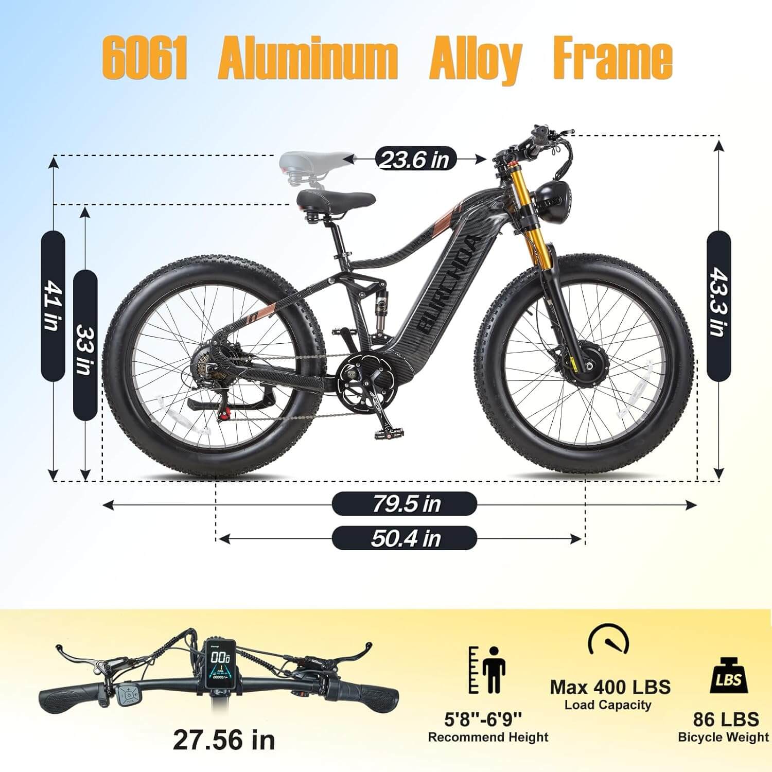 Damson HC26 3000W 48V Dual Motor AWD Fat Tire Electric Bike