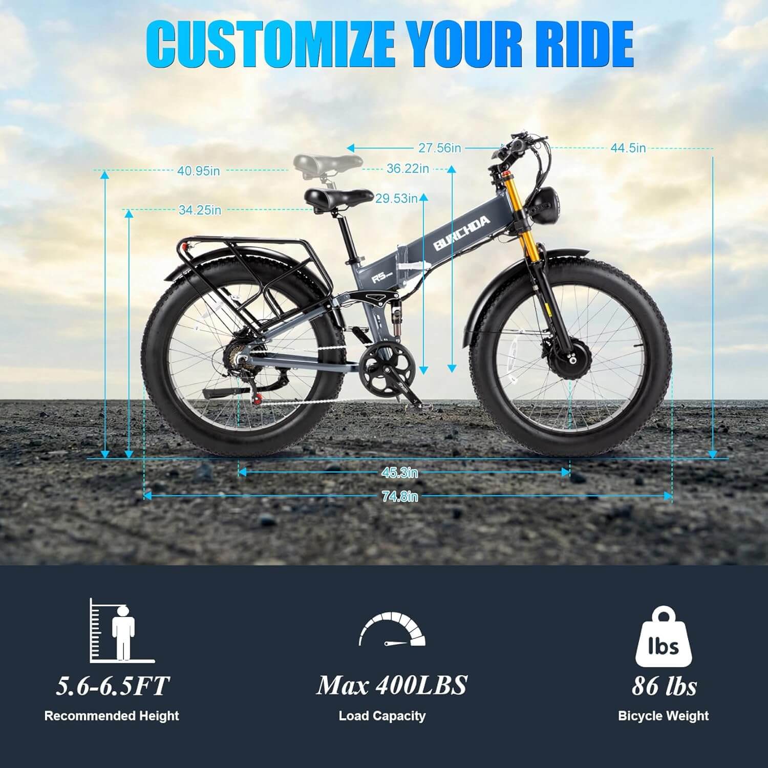 Damson R5 PRO 3000W 48V Dual Motor AWD Fat Tire Electric Bike