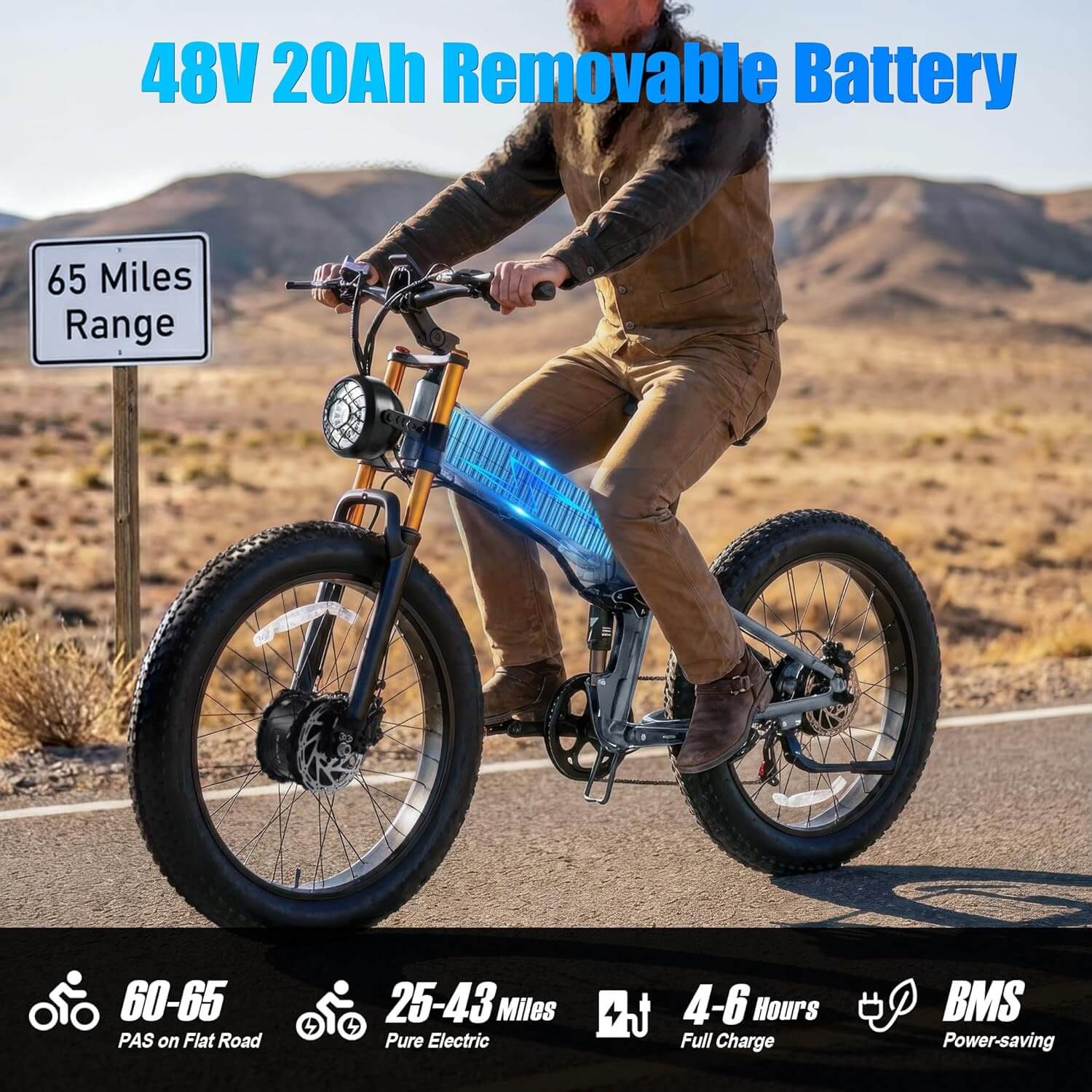 Damson R5 PRO 3000W 48V Dual Motor AWD Fat Tire Electric Bike