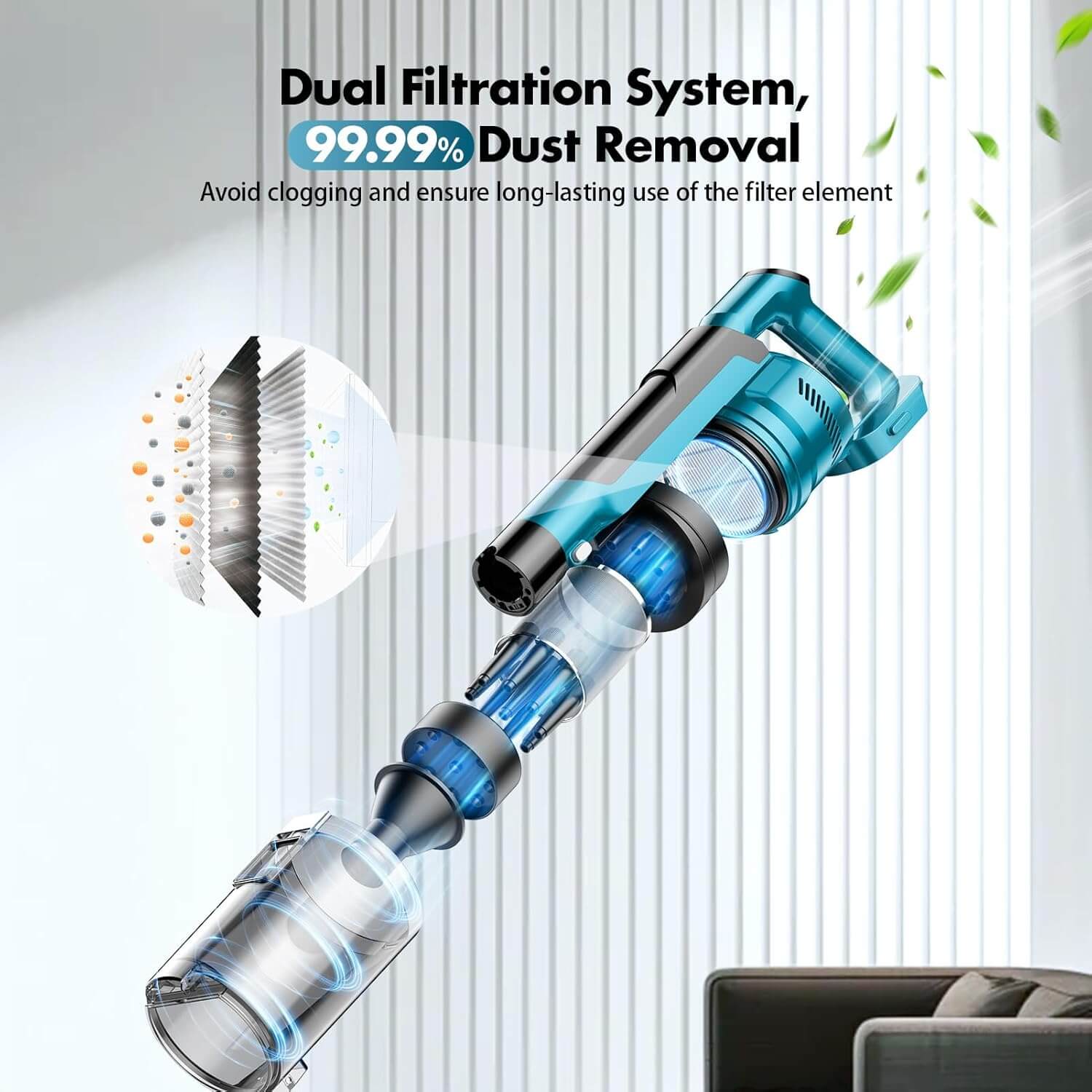 Denqir XCQ-002 700W 6-In-1 Portable Cordless Vacuum Cleaner