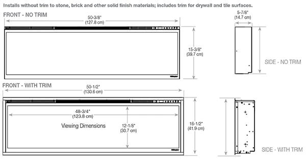 Dimplex IGNITE EVOLVE 50" Built-In Linear Electric Fireplace, EVO50