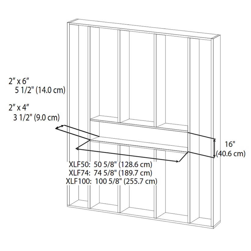 Dimplex IGNITE XL 50" Wall Mounted Linear Electric Fireplace, XLF50