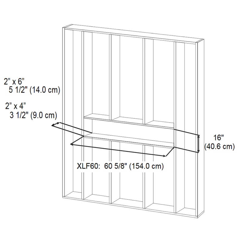 Dimplex IGNITE XL 60" Wall Mounted Linear Electric Fireplace, XLF60