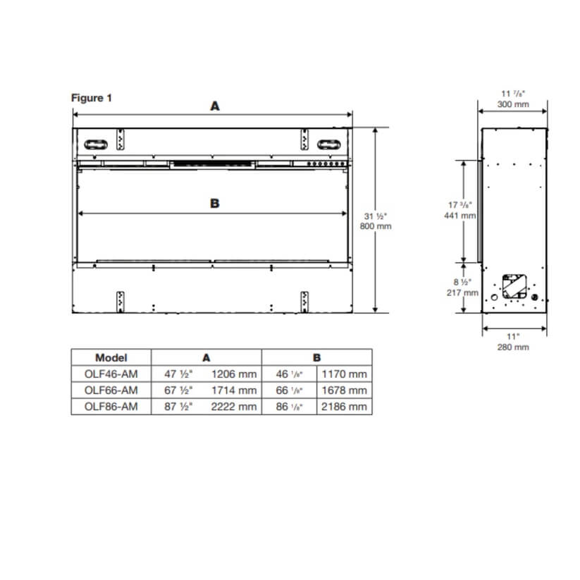 Dimplex OPTI-MYST 46" Linear Electric Fireplace, OLF46-AM