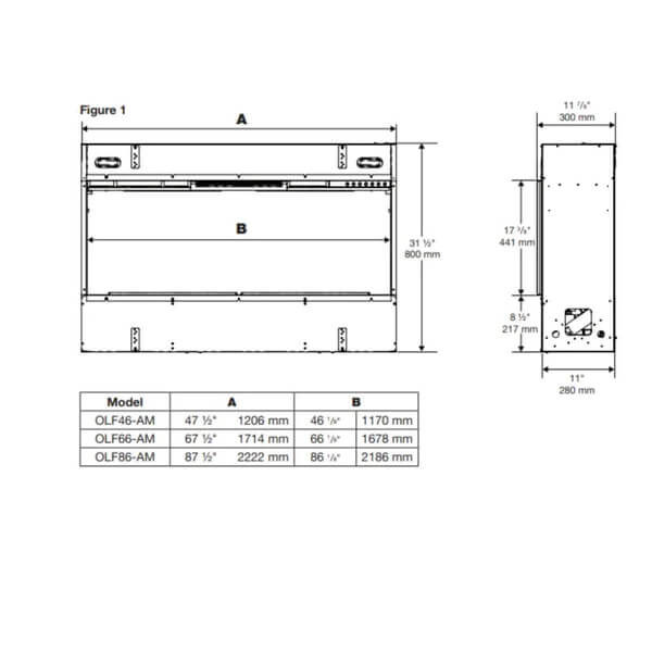 Dimplex OPTI-MYST 66" Linear Electric Fireplace, OLF66-AM
