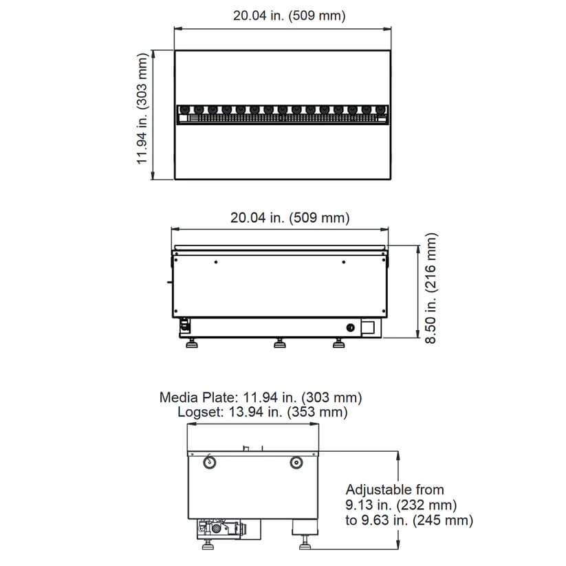 Dimplex OPTI-MYST PRO 500 Built-In Electric Cassette Fireplace, CDFI500-PRO