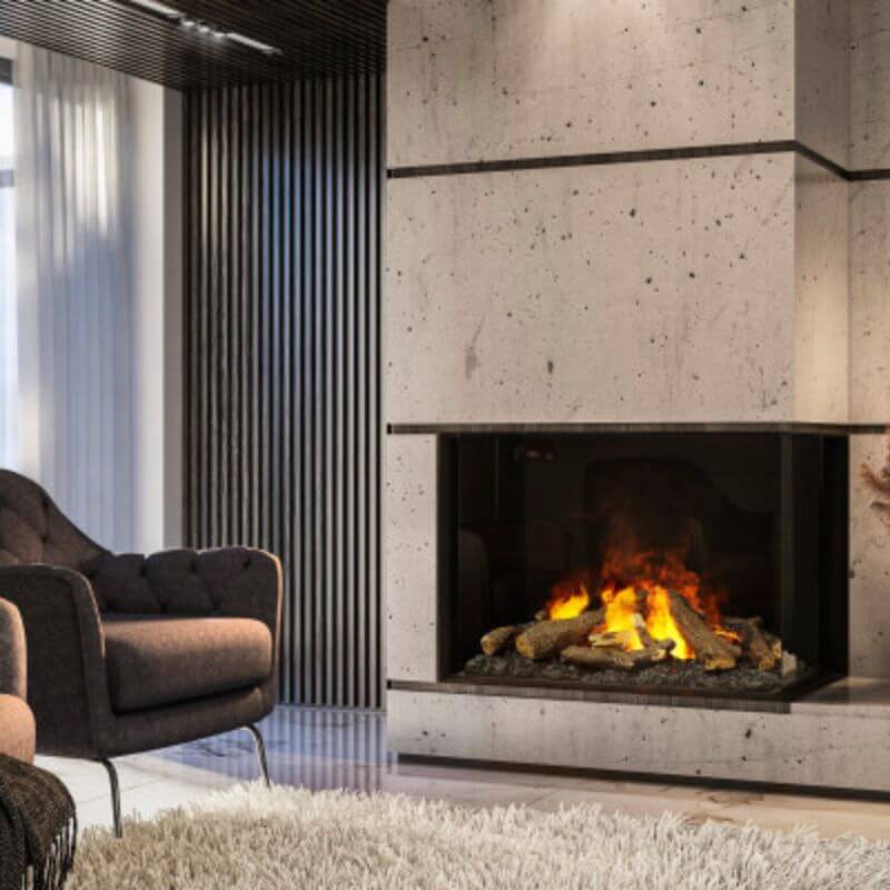 Dimplex OPTI-MYST e-MatriX 37" RIGHT FACING Built-in Water Vapor Electric Fireplace