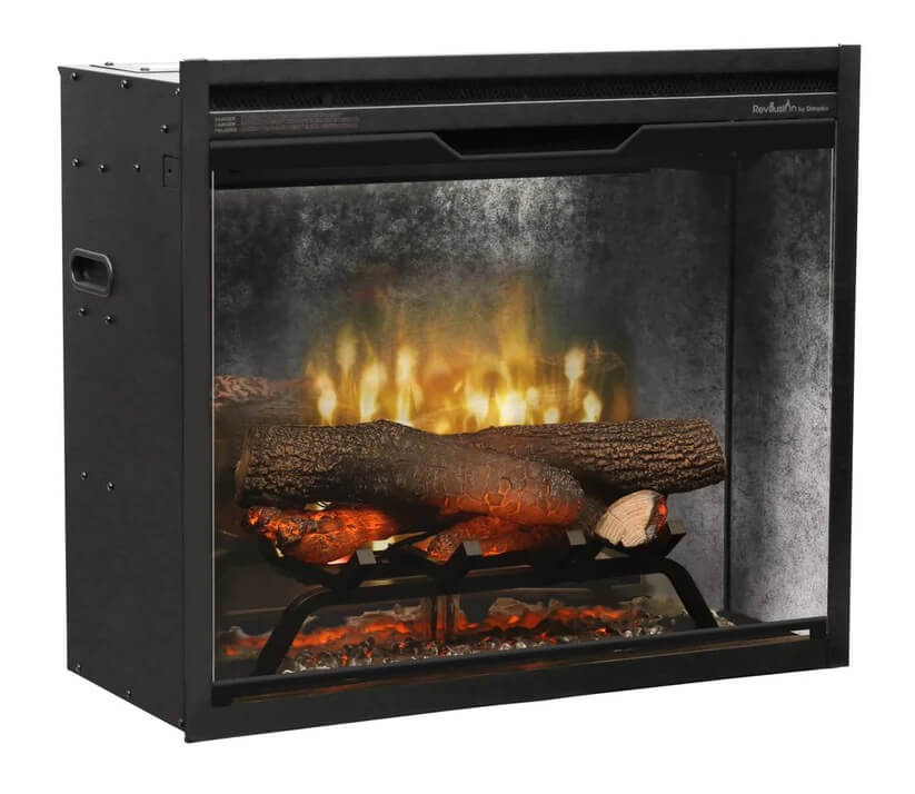 Dimplex REVILLUSION 30" TRADITIONAL Built-In Electric Firebox Fireplace, Glass Panel, Plug Kit