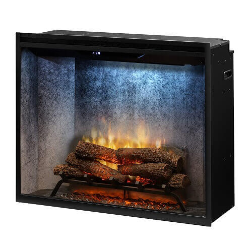 Dimplex REVILLUSION 36" PORTRAIT Built-In Electric Firebox Fireplace, Glass Panel, Plug Kit