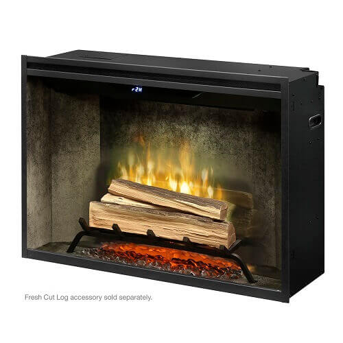 Dimplex REVILLUSION 36" TRADITIONAL Built-In Electric Firebox Fireplace, Glass Panel, Plug Kit
