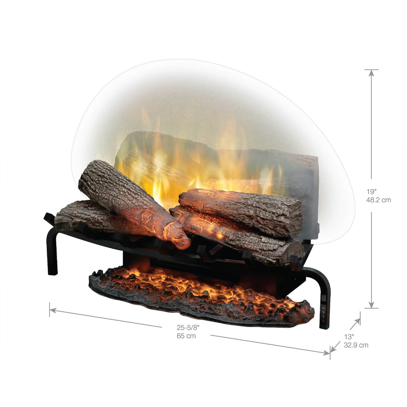 Dimplex REVILLUSION RLG25 25" Plug-In Electric Log Set, Ash Mat, 1500W, 120V