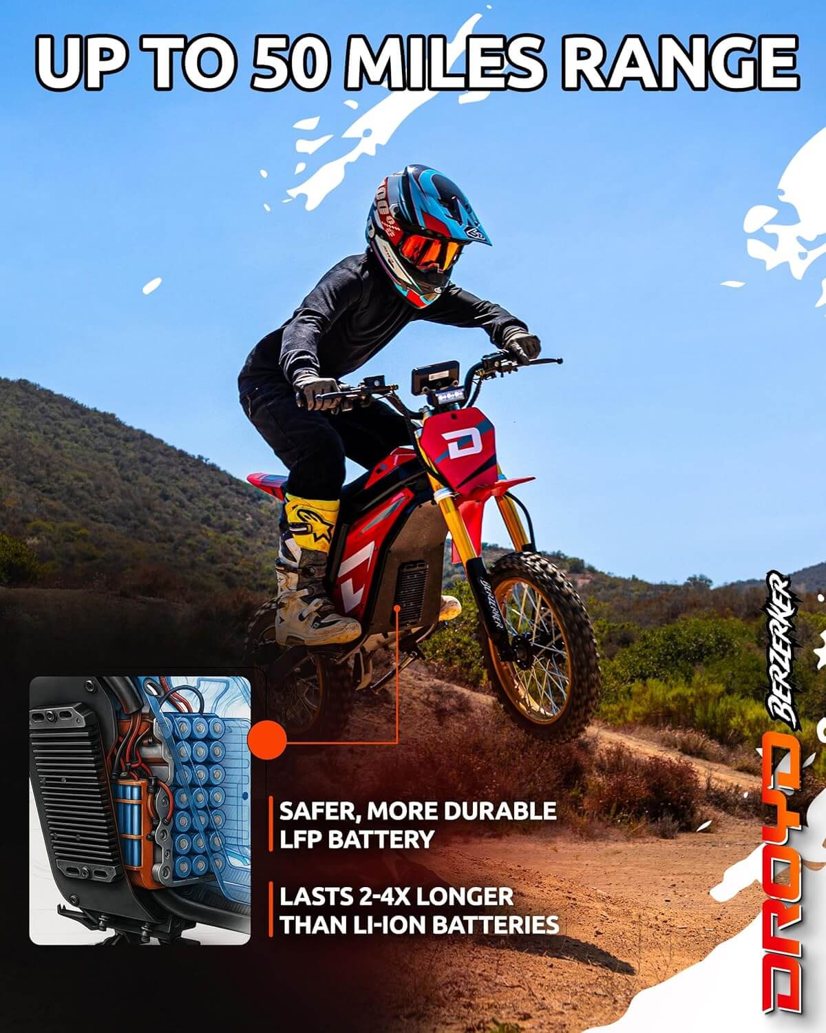 Droyd Berzerker 3000W 48V Kids' Electric Dirt Bike