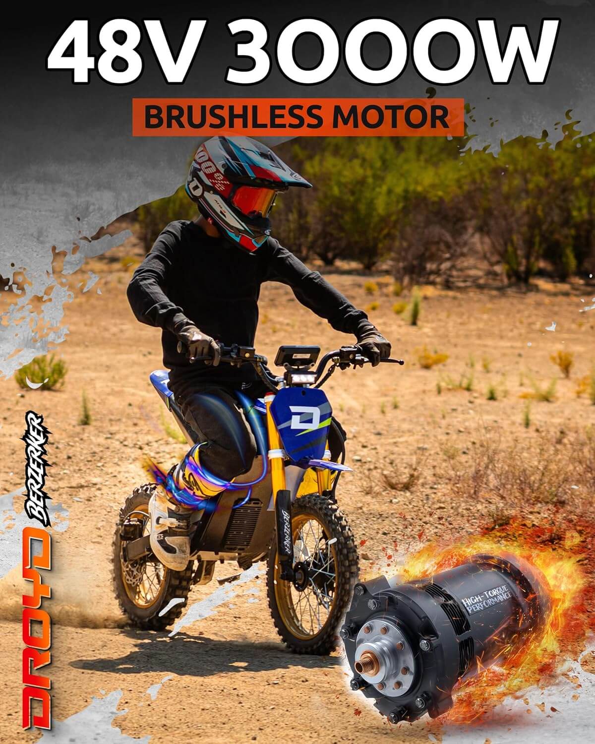 Droyd Berzerker 3000W 48V Kids' Electric Dirt Bike