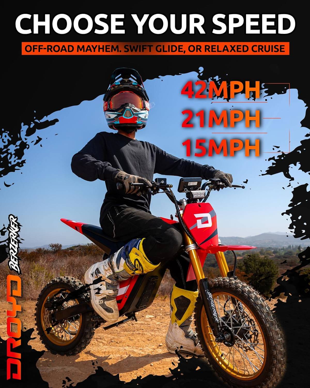 Droyd Berzerker 3000W 48V Kids' Electric Dirt Bike