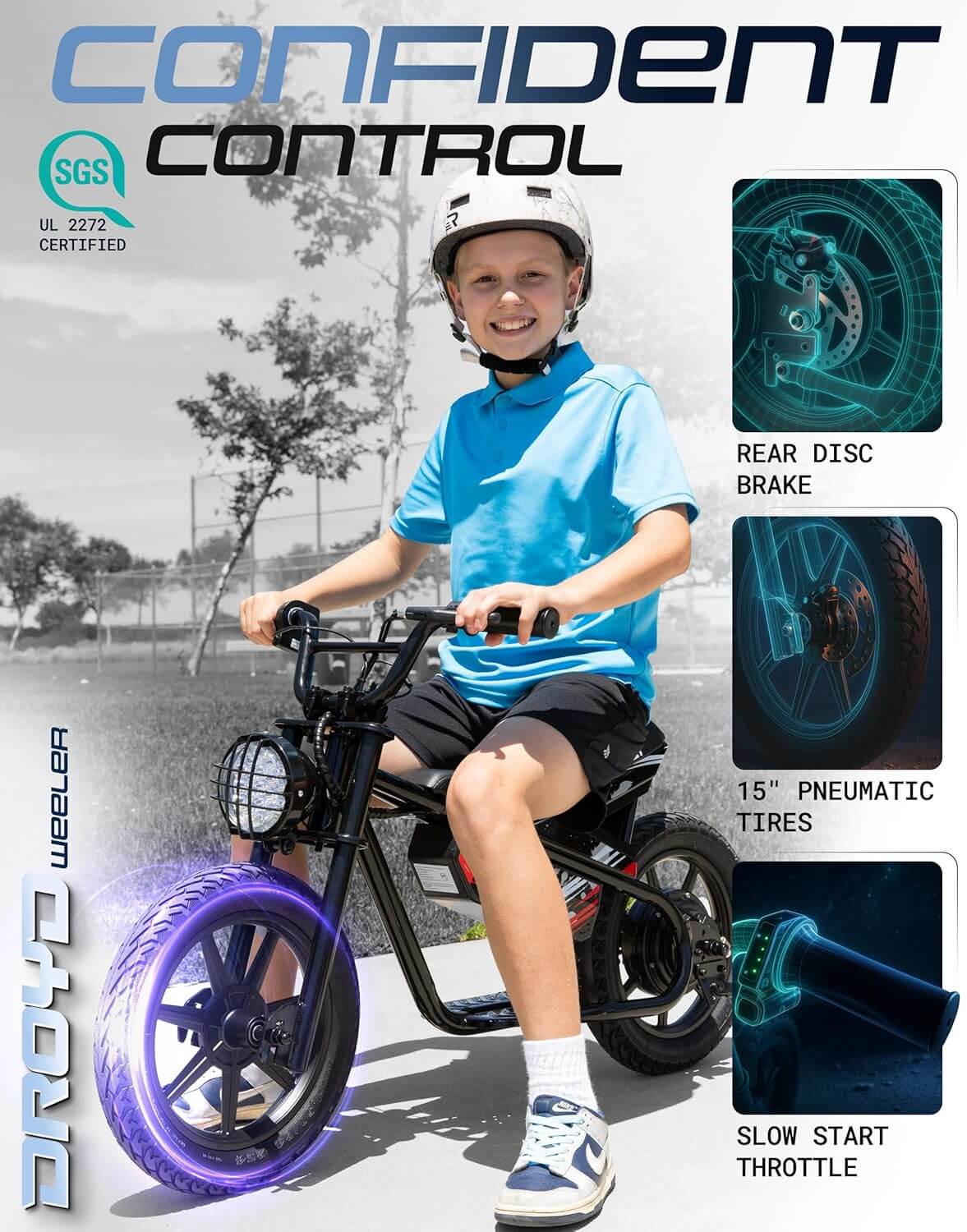 Droyd Weeler Kids' Electric Mini Bike