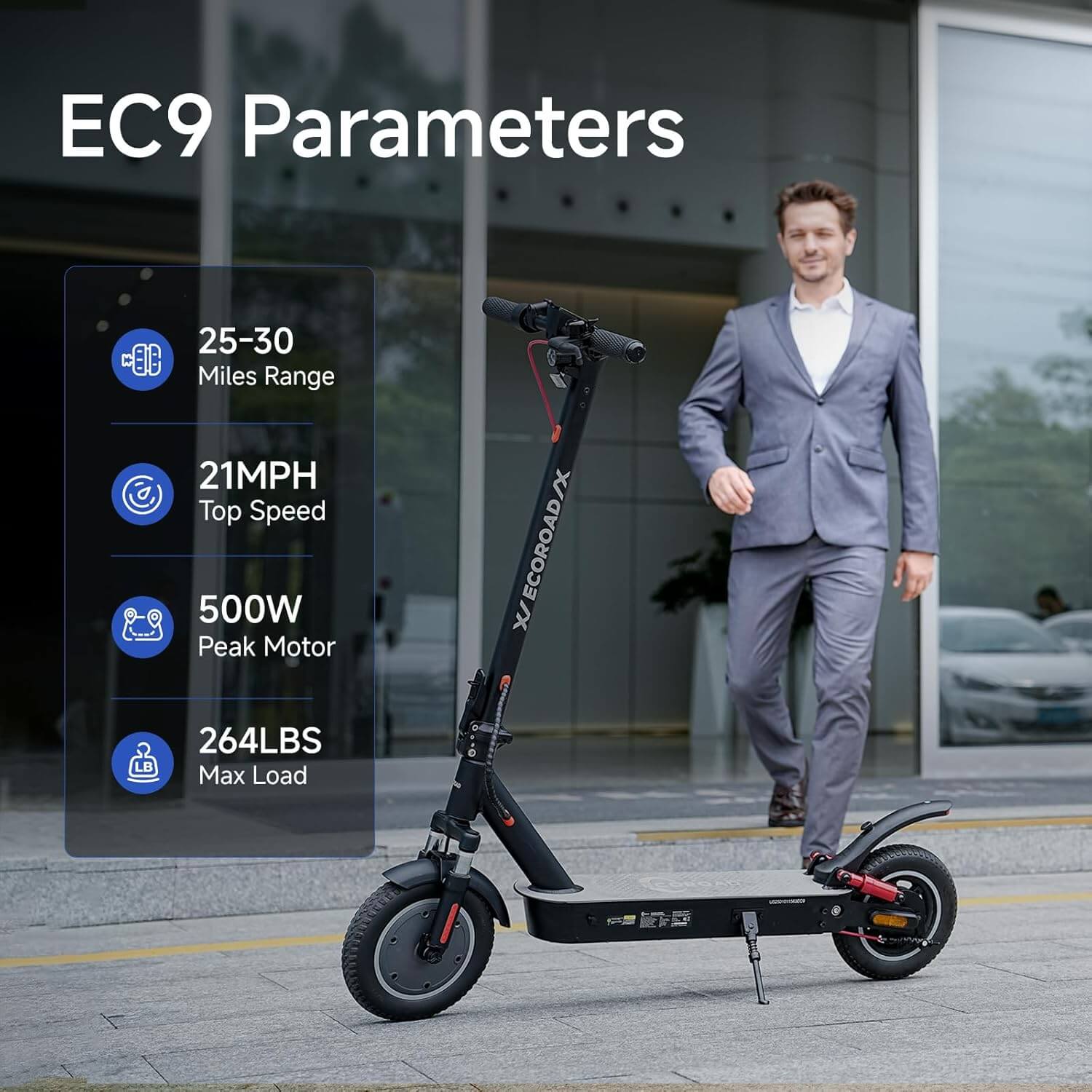 ECOROAD EC9 500W Folding Electric Scooter