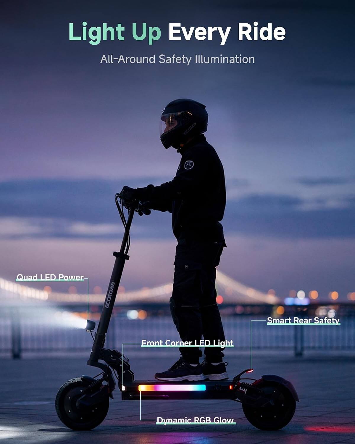 ECOROAD ES6 DUAL 1000W*2 Heavy Duty Folding Electric Scooter