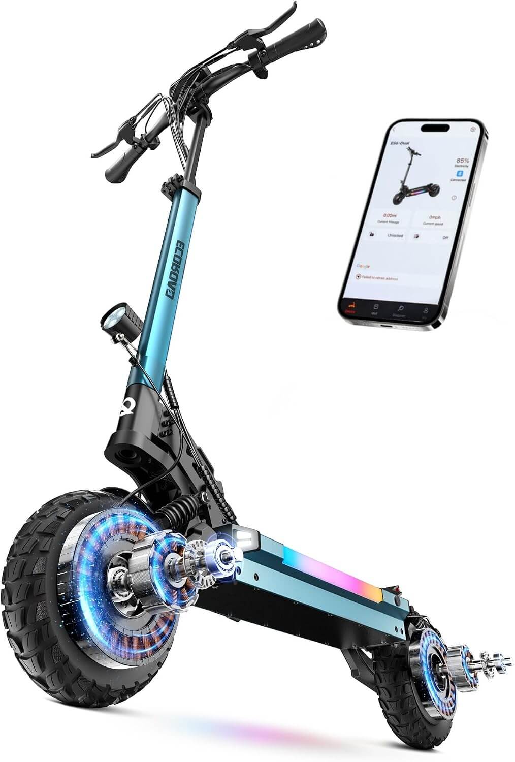 ECOROAD ES6 DUAL 1000W*2 Heavy Duty Folding Electric Scooter