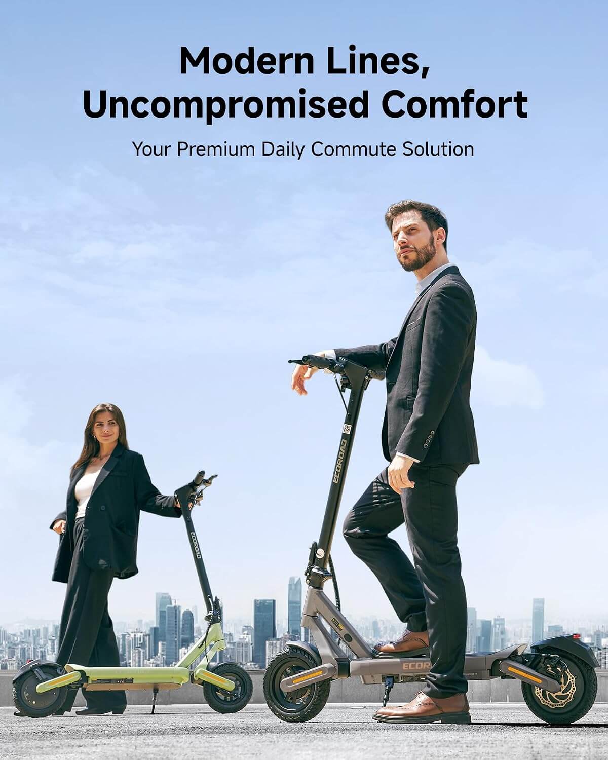 ECOROAD ET6 800W Folding Electric Scooter