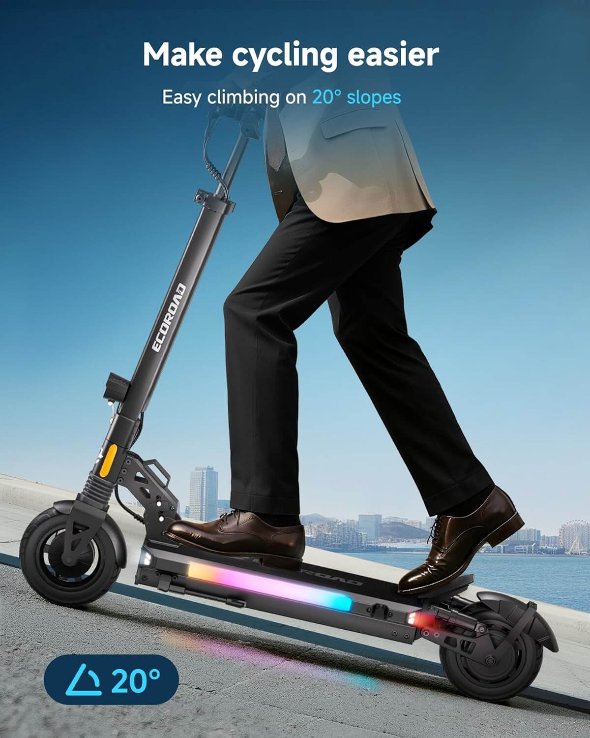 ECOROAD Portable Folding Dual Suspension Off-Road Electric Scooter