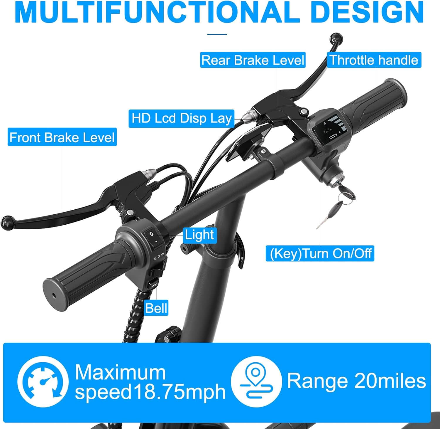 EILLEO Pro 750W 48V 10.4Ah Electric Scooter with Seat for Adults, US11-1213