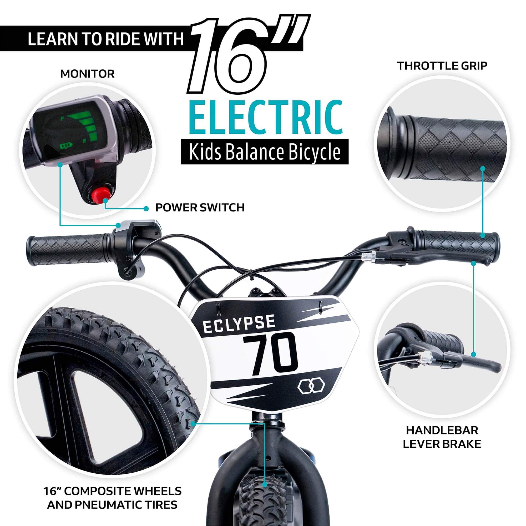 Eclypse ASTRA 16 Kids' Electric Balance Bike