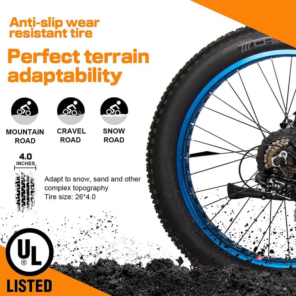 ecotric 26 fat tire electric bicycle 2026 Ecotric ROCKET UL Certified 36V Suspension Fat Tire Electric Bike — Upzy.com