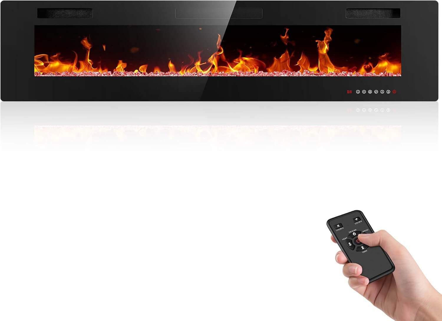 Electactic Recessed/Wall Mounted Electric Fireplace