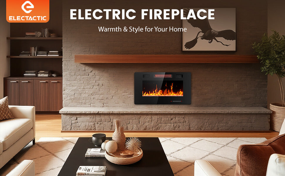 Electactic Recessed/Wall Mounted Electric Fireplace